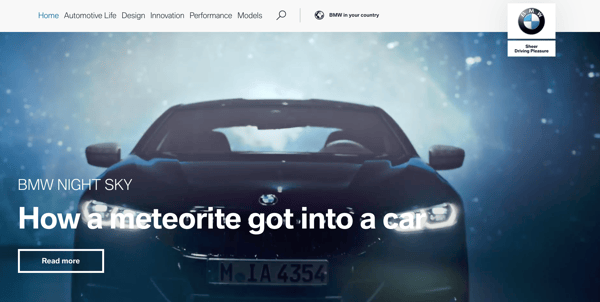 BMWOne_website branding