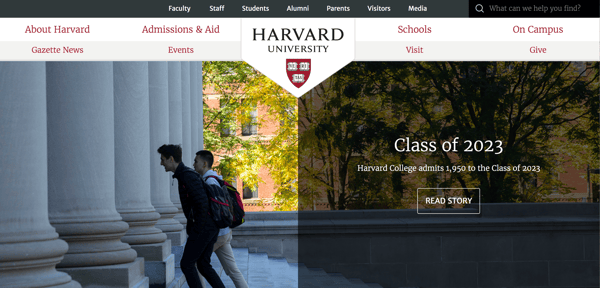 HarvardOne_website branding