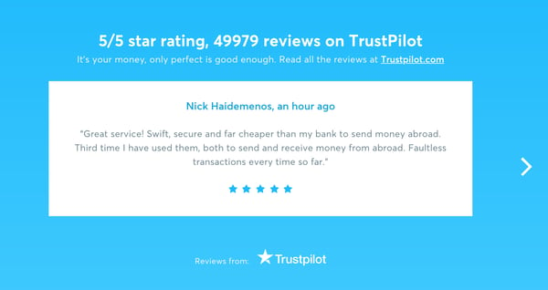 Awesome Landing Page Reviews Example