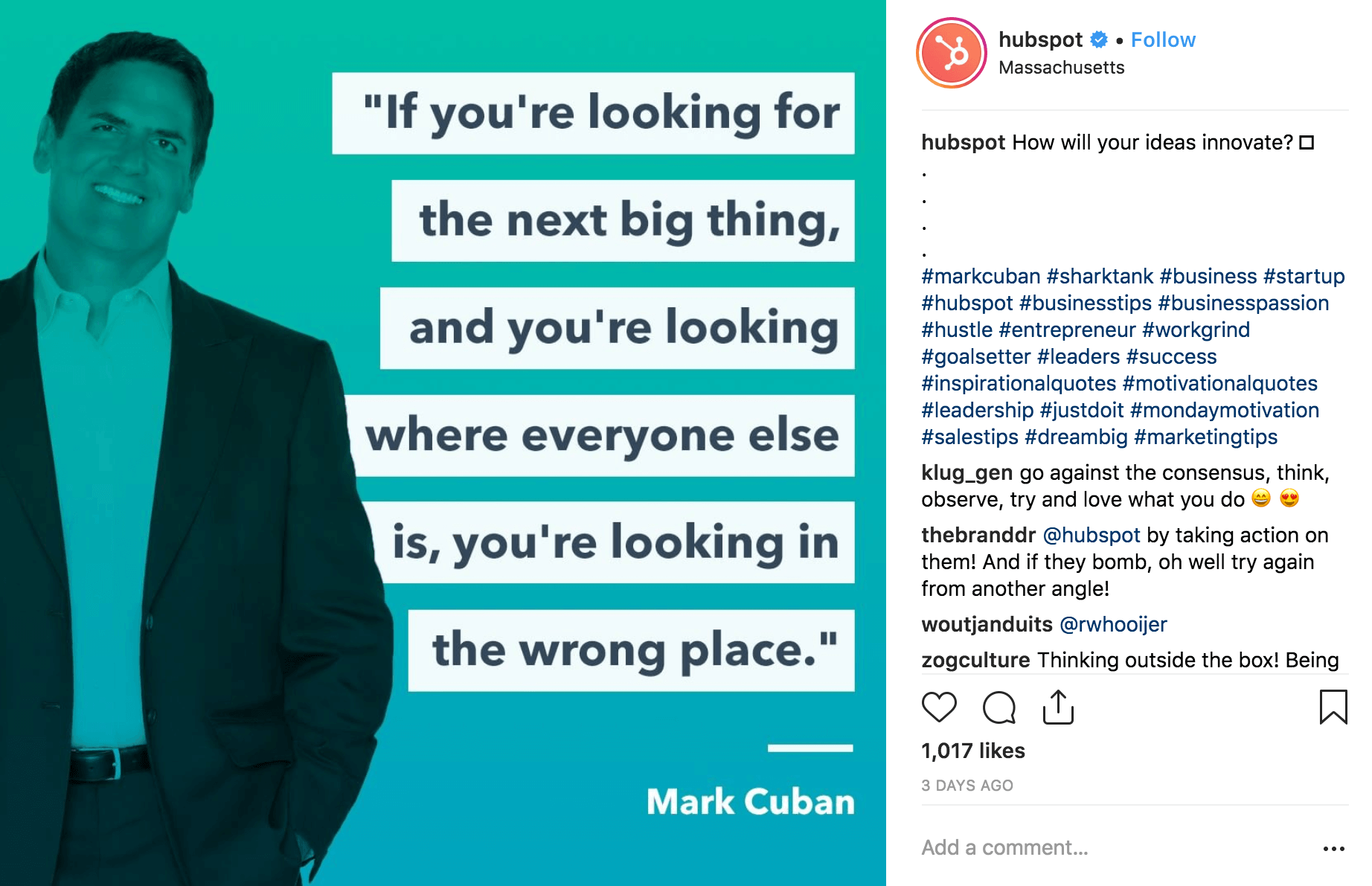 HubSpot Mark Cuban Quote
